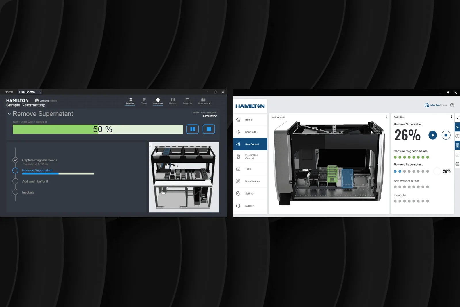 Hamilton secondary interface after the design system