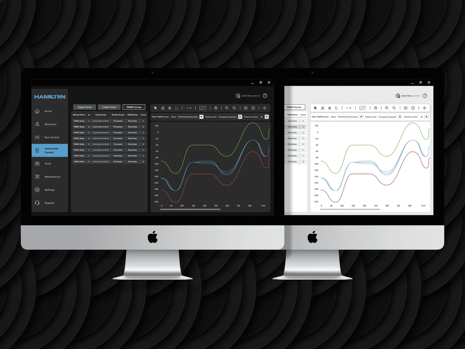 Hamilton system — instrument status and run-monitoring surface