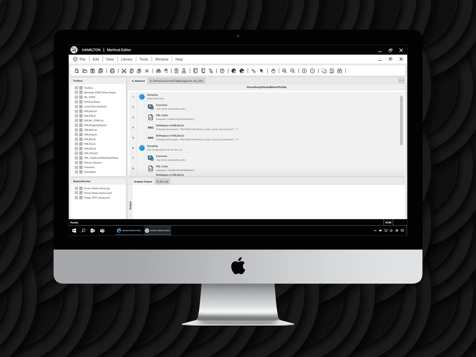 Hamilton system — WPF desktop application view