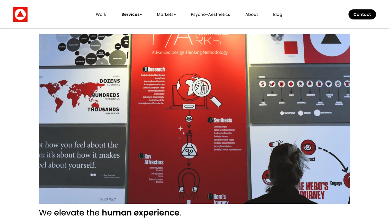 RKS homepage — bold display typography and portfolio-first hierarchy
